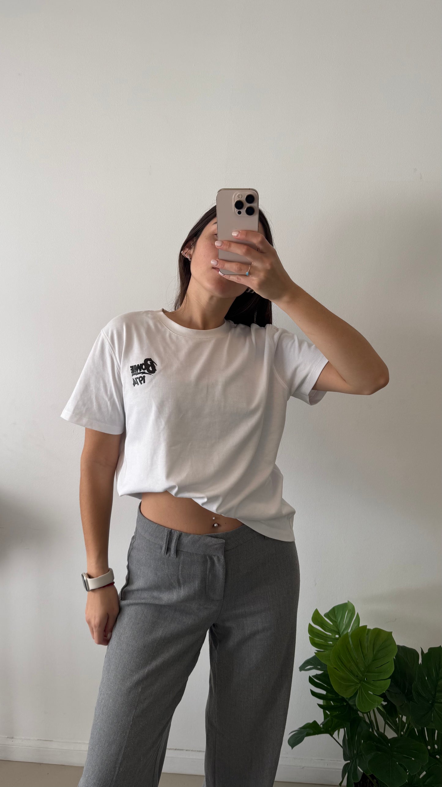 Remera balnca basica ZARA talle M