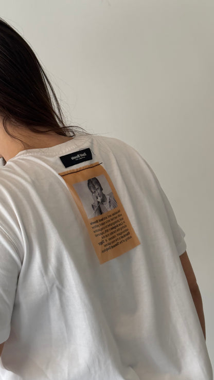 Remera balnca basica ZARA talle M