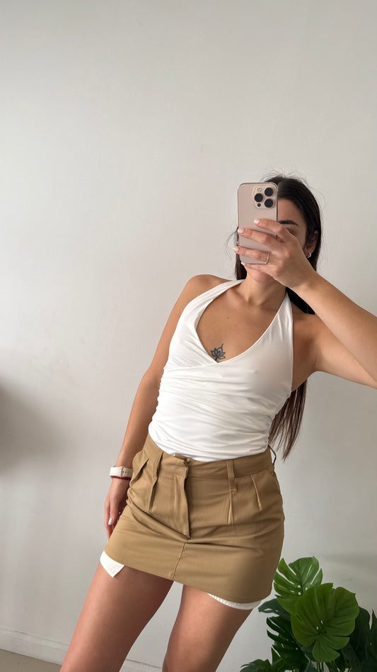 Pollera beige talle XS de HyM